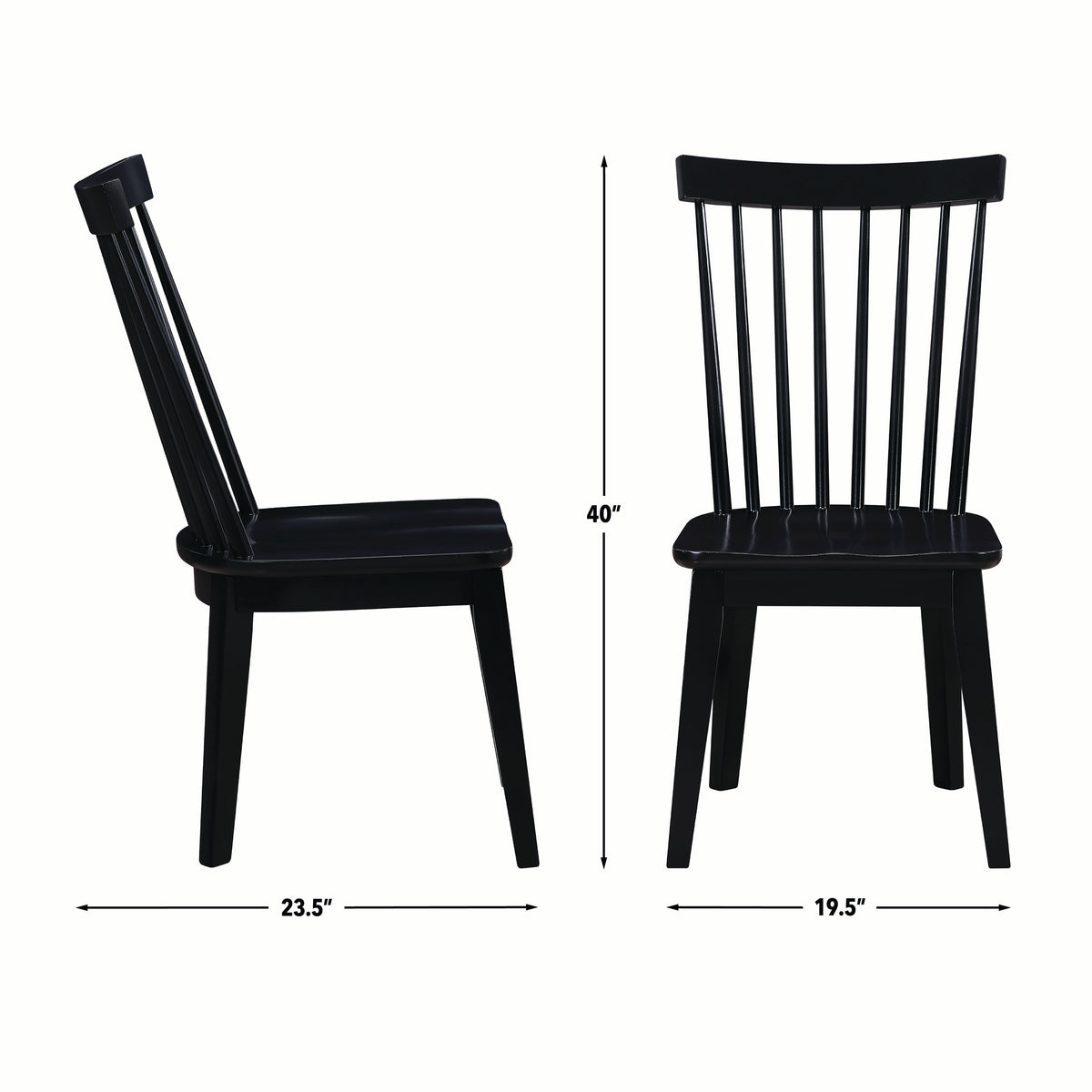 Aubrey Brown Rect Table + 10Vaughn Black