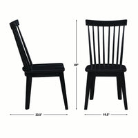 Aubrey Brown Rect Table + 10Vaughn Black