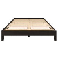 Nix Solid Wood Queen Platform Bed, Black