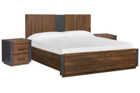 Magnussen Home Jensen Tavern Brown Queen Panel Bed With 2 Nightstands