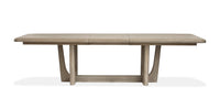 Magnussen Home Braelyn Dorian Grey Extendable Trestle Dining Table With 4 Side Chairs And Buffet