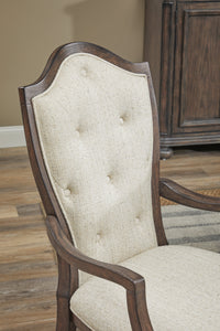 Pulaski Saddle Creek Timber Brown Extendable Leg Dining Table With 8 Upholstered Arm Chairs And Server