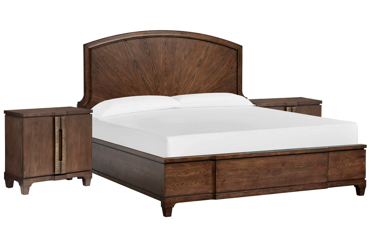 Salt Life Home Sugar Mill Spiced Rum King Panel Bed With 2 Bachelor Chests