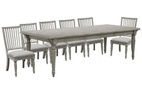 Pulaski Madison Ridge Bluff Grey Farmhouse Leg Dining Table With 6 Side Chairs