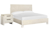 Magnussen Home Lorelei Misty Cloud California King Panel Bed With Nightstand