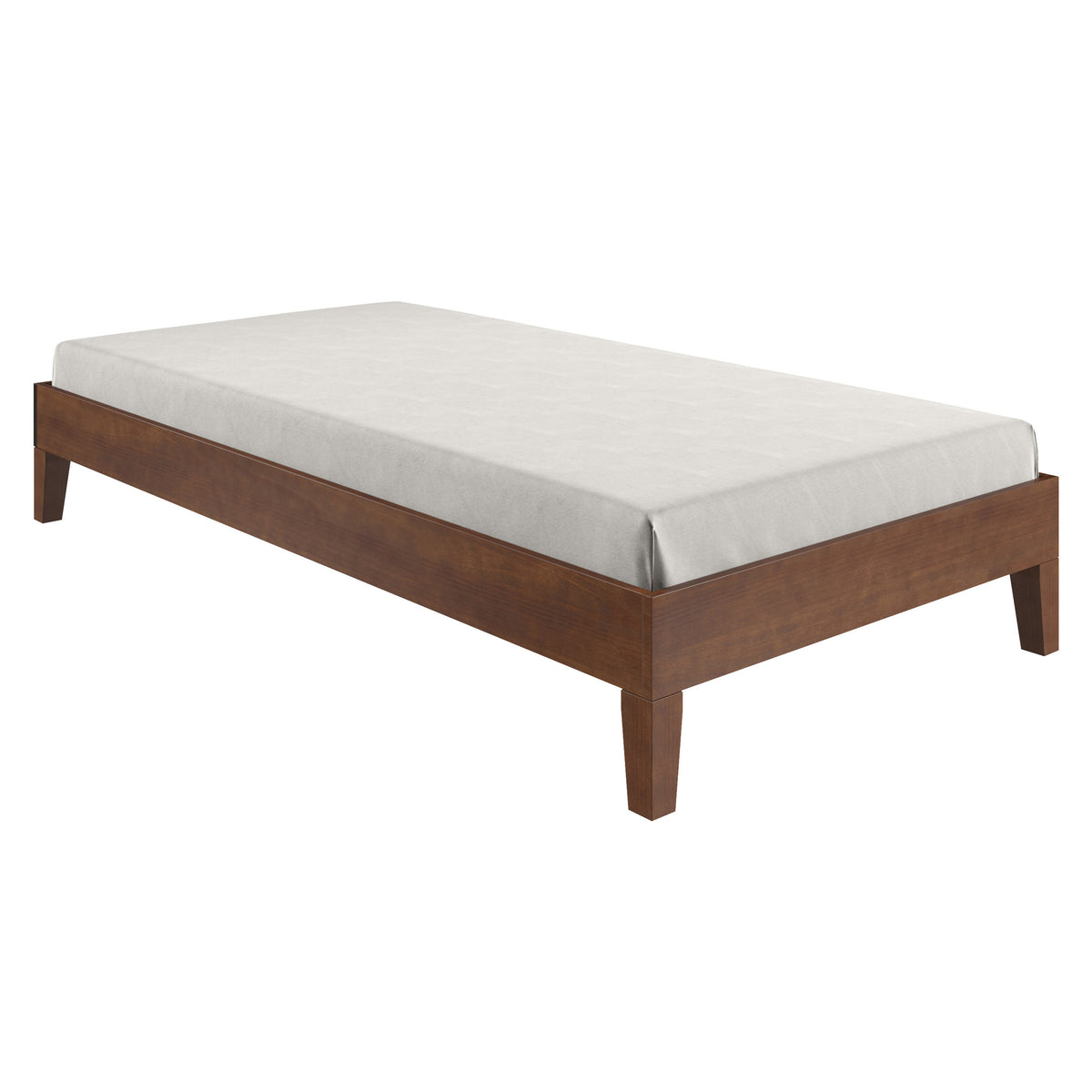 Nix Solid Wood Twin Platform Bed, Natural