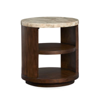 Magnussen Home Mcpherson Burnt Umber Round Cocktail Table With 2 End Table