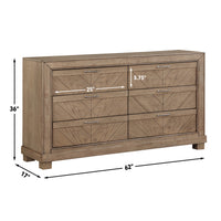 Montana 6-Drawer Dresser, Sand