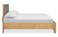Magnussen Home Davenport Rustic Caramel Queen Panel Bed With 2 Nightstands