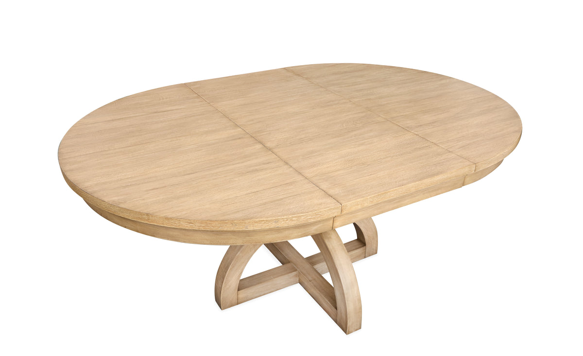 Magnussen Home Coventry Honey Maple Extendable 48" Round Dining Table With 4 Side Chairs And Buffet