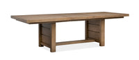 Magnussen Home Plum Creek Sierra Brown Extendable Trestle Dining Table