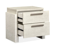 Magnussen Home Lorelei Misty Cloud California King Panel Bed With Nightstand