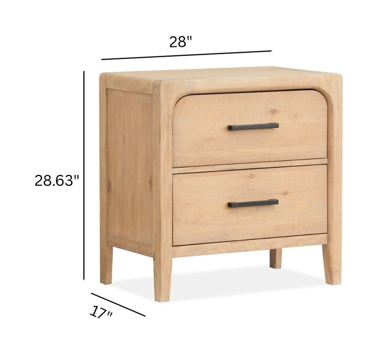 Magnussen Home Somerset Butternut Queen Panel Bed With Nightstand