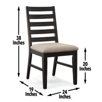 Harington Brown Dining Table with 4 Chairs and Bench
