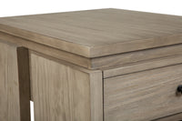 Magnussen Home Conrad Stone Harbor Grey Rectangular Lift Top Storage Cocktail Table With 2 End Table And Sofa Table