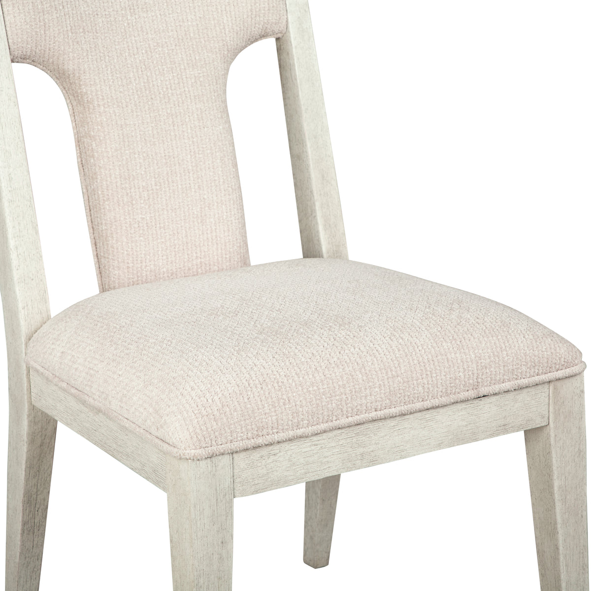 Magnussen Home Lorelei Misty Cloud Extendable 54" Round Dining Table With 2 Side Chairs And 2 Host Chairs