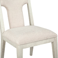 Magnussen Home Lorelei Misty Cloud Extendable 54" Round Dining Table With 2 Side Chairs And 2 Host Chairs