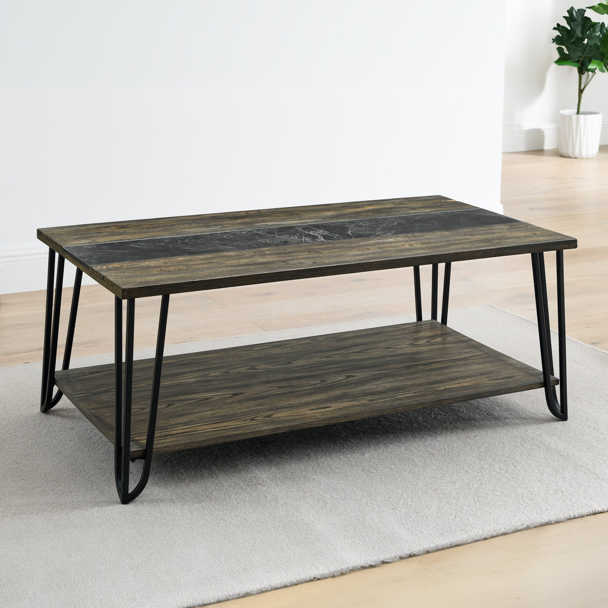 Harper Cocktail Table with Sintered Stone Inlay