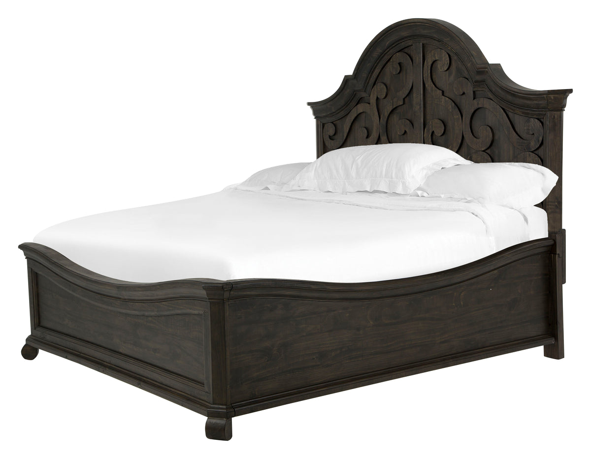 Magnussen Home Bellamy Peppercorn Queen Panel Shaped Headboard