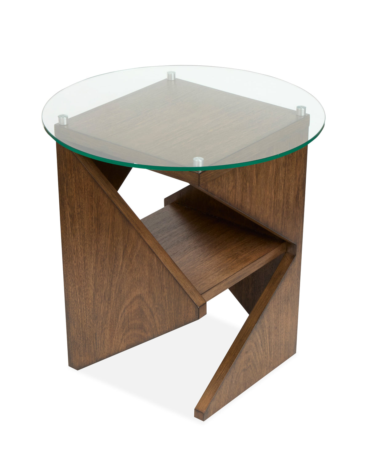 Magnussen Home Vector Russet Round Accent Table