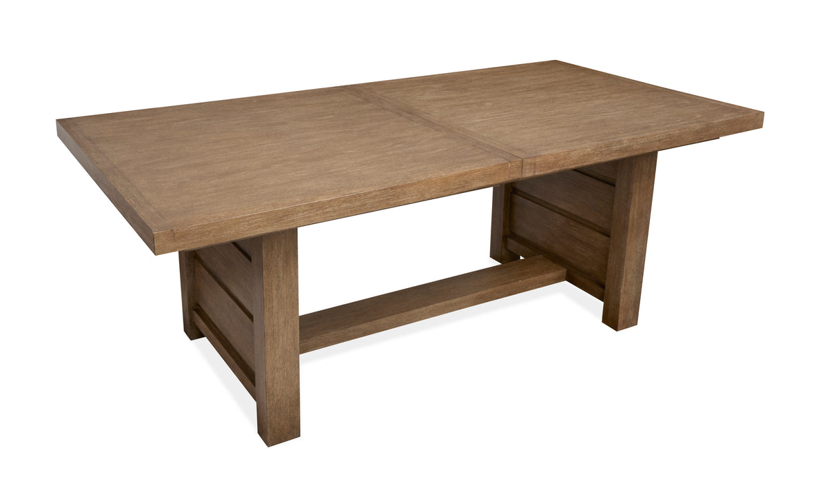 Magnussen Home Plum Creek Sierra Brown Extendable Trestle Dining Table