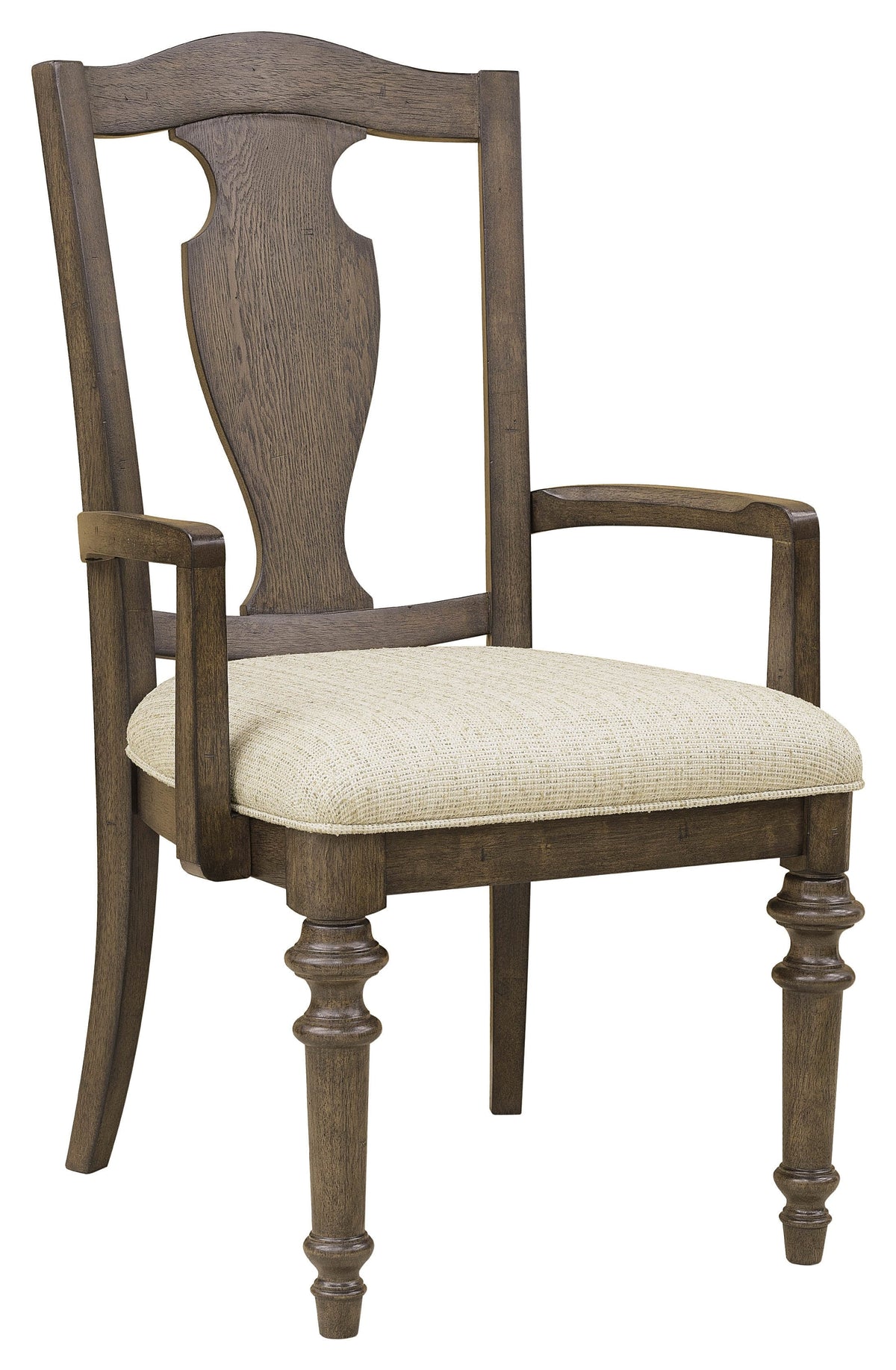 Pulaski Saddle Creek Timber Brown Extendable Leg Dining Table With 6 Wood Back Arm Chairs