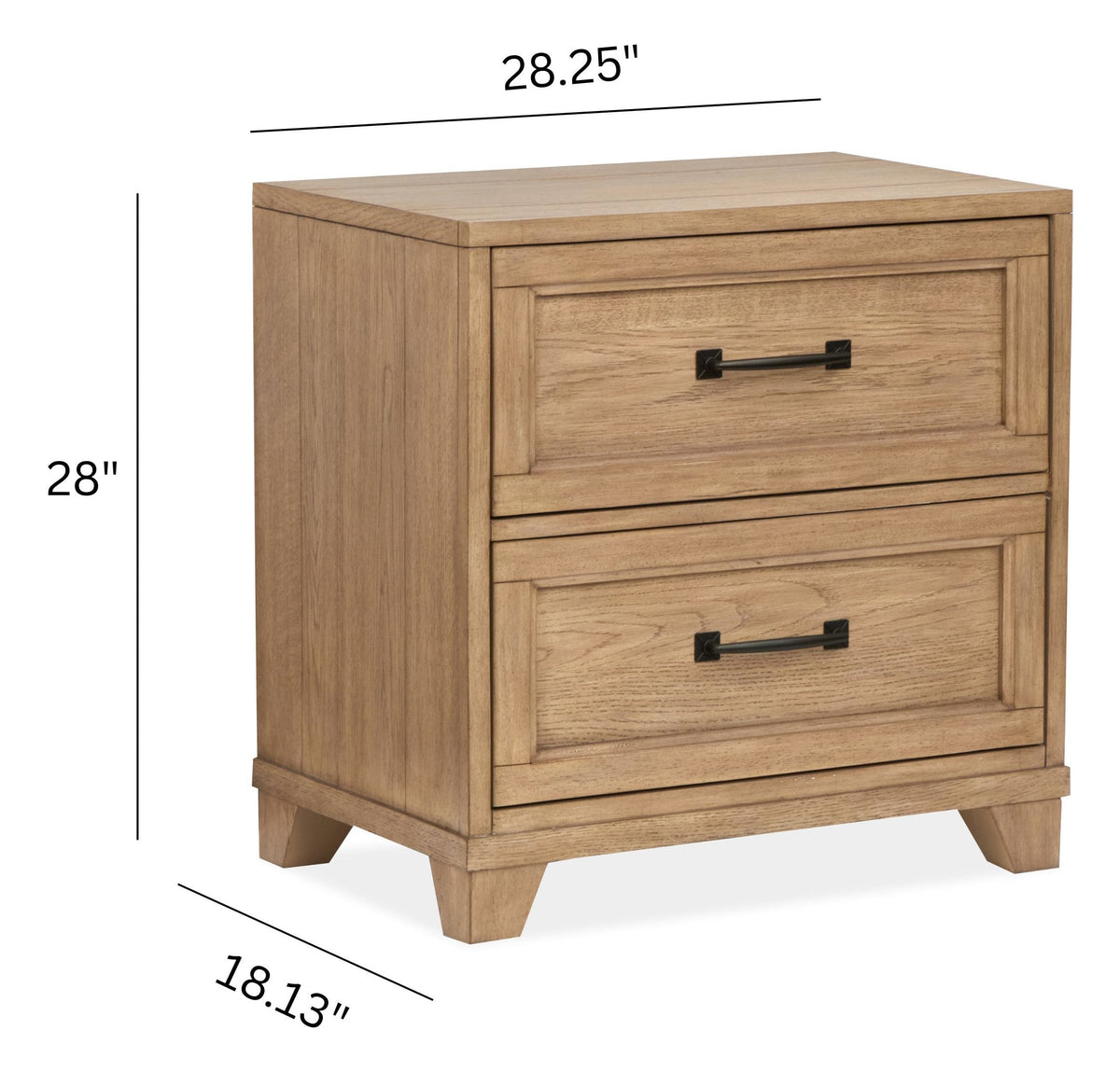Magnussen Home Coventry Honey Wheat Queen Panel Storage Bed With Nightstand
