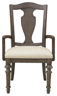 Pulaski Saddle Creek Timber Brown Extendable Leg Dining Table With 6 Wood Back Arm Chairs