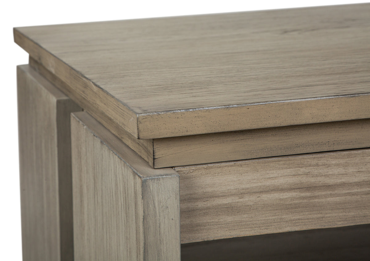Magnussen Home Conrad Stone Harbor Grey Rectangular Lift Top Storage Cocktail Table With Casters