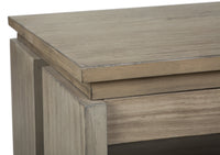 Magnussen Home Conrad Stone Harbor Grey Rectangular Lift Top Storage Cocktail Table With 2 End Table And Sofa Table