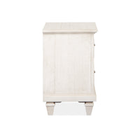 Magnussen Home Newport Alabaster King Panel Bed With Nightstand