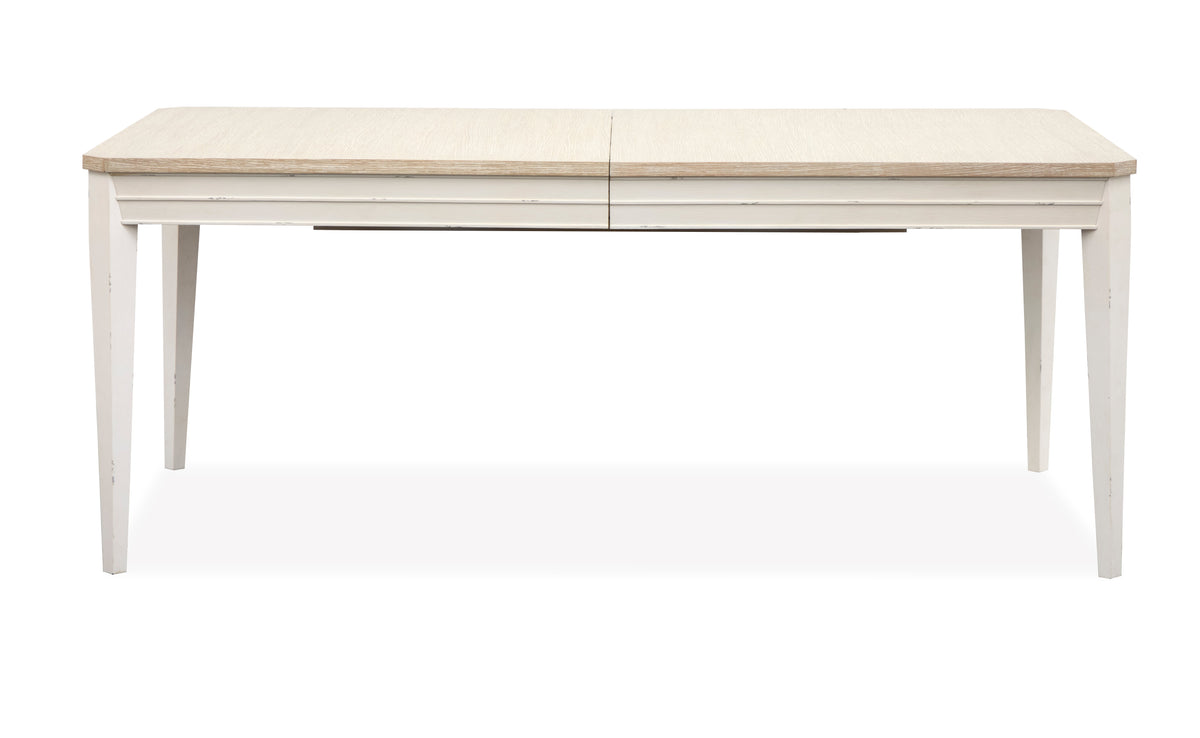 Salt Life Home Echo Isles Sea Pearl And Driftwood Extendable Rectangular Dining Table With 6 Arm Chairs