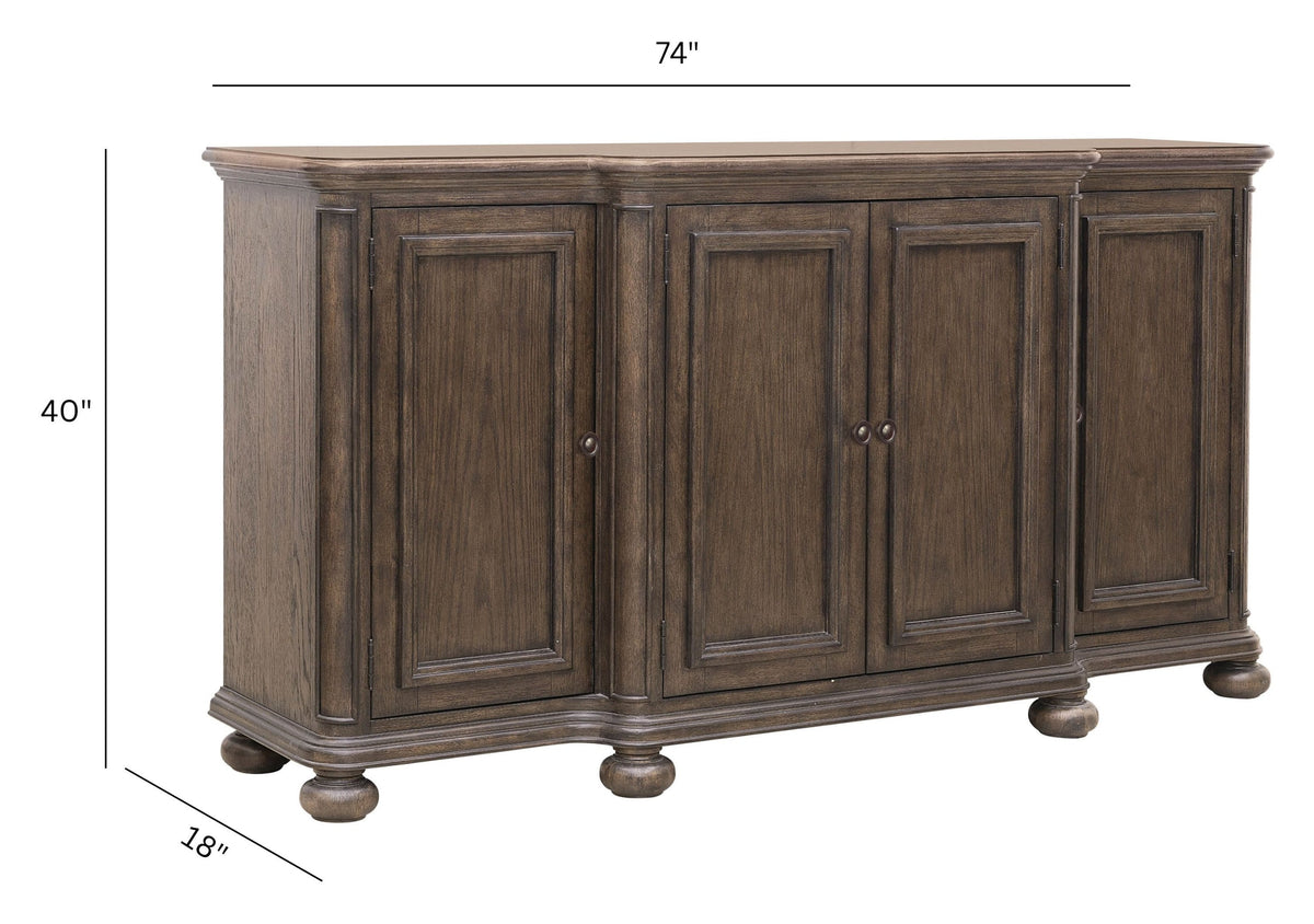 Pulaski Saddle Creek Timber Brown Extendable Leg Dining Table With 8 Wood Back Side Chairs And Server