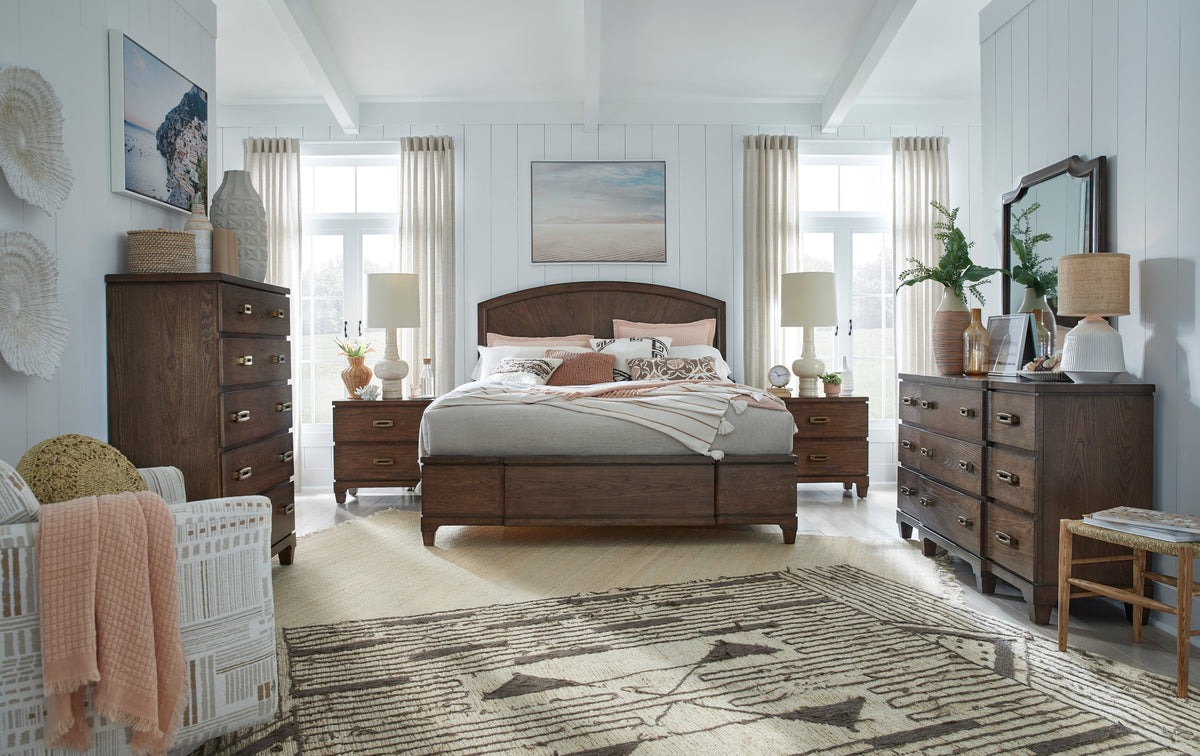 Salt Life Home Sugar Mill Spiced Rum King Panel Bed With 2 Nightstands