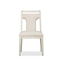 Magnussen Home Lorelei Misty Cloud Extendable 54" Round Dining Table With 2 Side Chairs And 2 Host Chairs