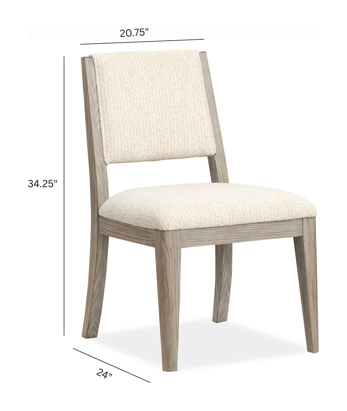 Magnussen Home Braelyn Dorian Grey Upholstered Side Chair Two Pack
