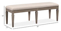 Magnussen Home Lancaster Dovetail Grey Extendable Rectangular Dining Table 2 Benches 2 Arm Chairs Server And Dining Cabinet