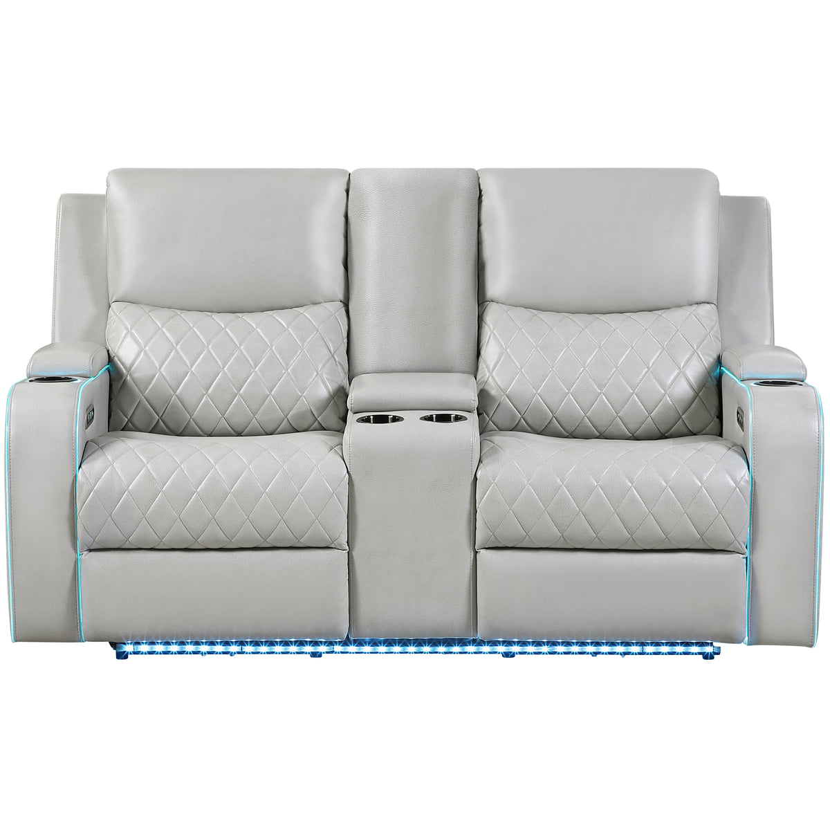 Luna Ice Power Console Loveseat 71" x 39.5" x 42"H