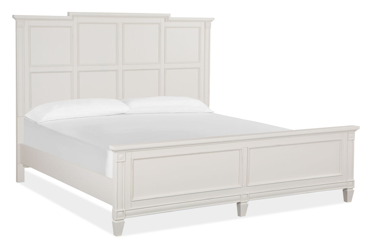 Magnussen Home Willowbrook Egg Shell White California King Panel Rails