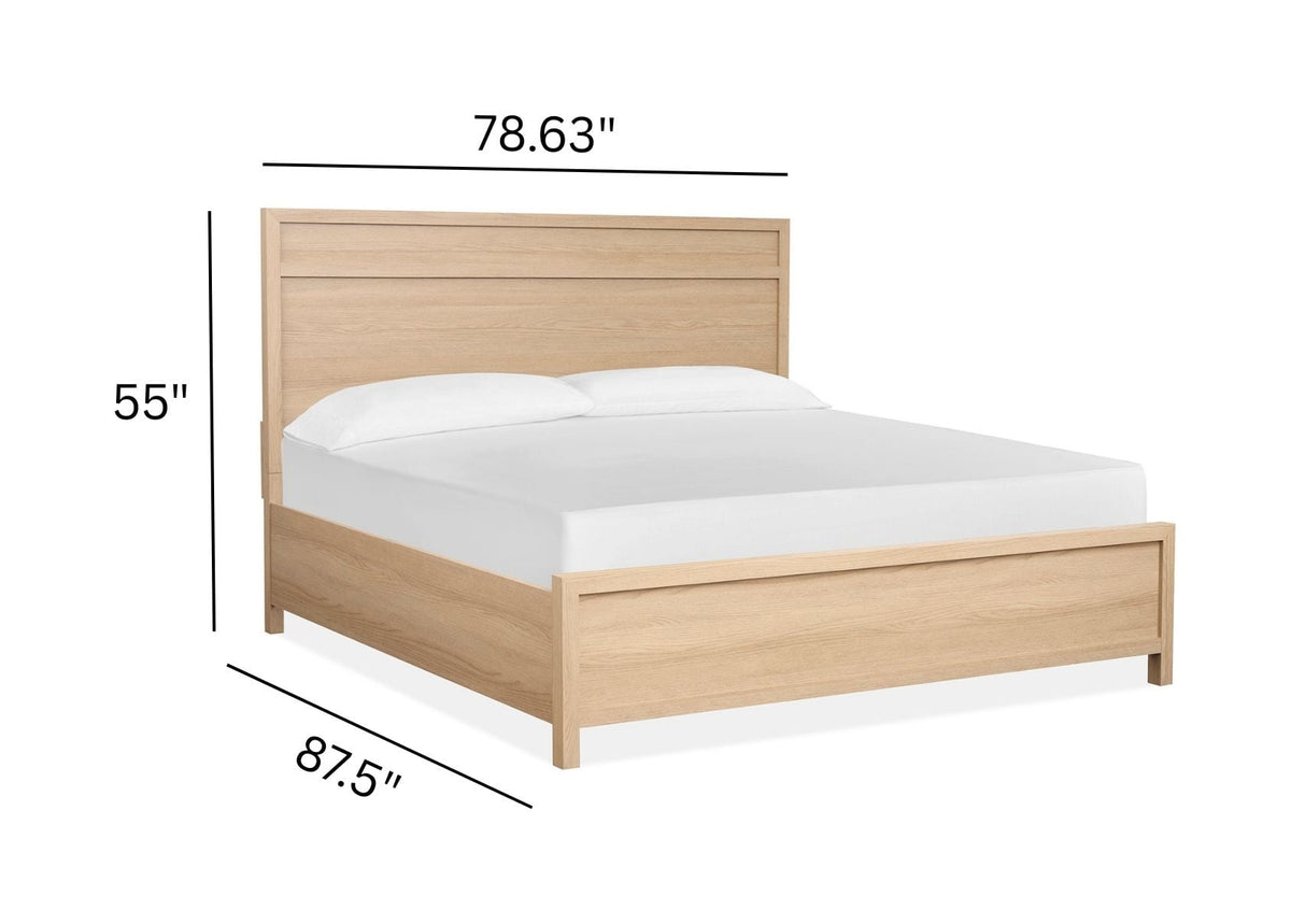 Magnussen Home Merrifield Sandstone Beige King Panel Bed With Nightstand