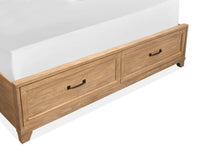 Magnussen Home Coventry Honey Wheat Queen Panel Storage Bed With Nightstand