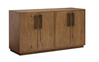 Magnussen Home Marcel Harvest Brown Extendable Trestle Dining Table With 2 Benches And Buffet