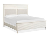 Salt Life Home Echo Isles Sea Pearl And Driftwood California King Upholstered Panel Bed With Telephone Table