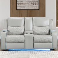 Luna Ice Power Console Loveseat 71" x 39.5" x 42"H
