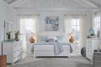 Magnussen Home Charleston White Dove King White Panel Bed