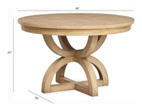 Magnussen Home Coventry Honey Maple Extendable 48" Round Dining Table With 4 Side Chairs And Buffet