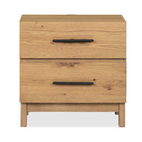 Magnussen Home Davenport Rustic Caramel Queen Panel Bed With 2 Nightstands