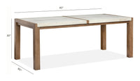 Magnussen Home Plum Creek Sierra Brown Rectangular Dining Table With 2 Upholstered Side Chairs Bench And Server
