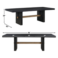 Aubrey Black 7pc Dining Set