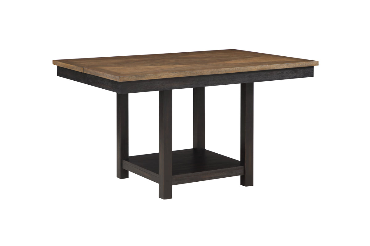 Harington Brown Dining Table with 4 Chairs and Bench